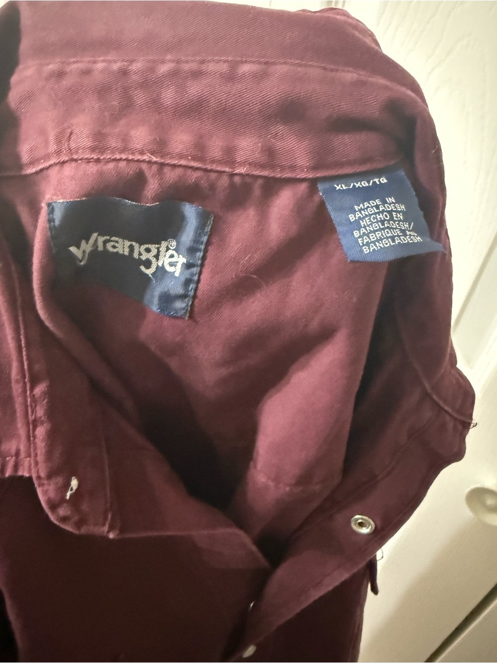 NFR Wrangler Men's Long Sleeve Maroon Western Shirt - Picture 3 of 3